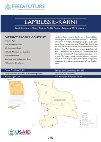 LAMBUSSIE-KARNI Feed the Future Ghana District Profile Series - February 2017 - Issue 1