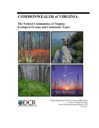 Natural Communities of Virginia: Ecological Groups and Community Types