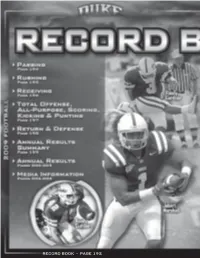RECORD BOOK G PAGE 192 RECORD BOOK G PAGE 193 PASSING RECORDS Pass Attempts Touchdown Passes Game Game Season Career 1