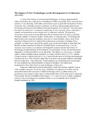 The Impact of New Technologies on the Development of Architecture Julia Walker