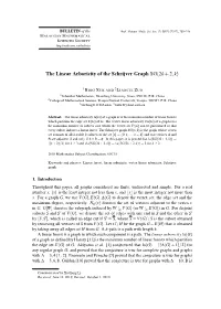 The Linear Arboricity of the Schrijver Graph SG(2K+2,K)