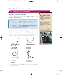 2.2 Solving Equations Graphically