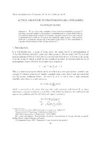 Action Groupoid in Protomodular Categories 1