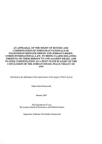 An Appraisal of the Right of Return and Compensation