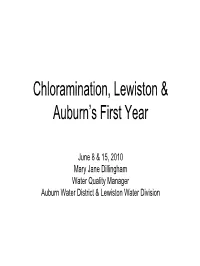 Chloramination, Lewiston & Auburn's First Year