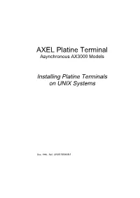 Installing Platine Terminal on Unix Systems