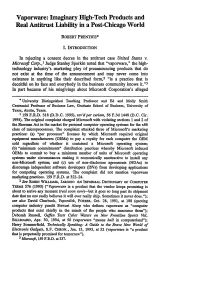Vaporware: Imaginary High-Tech Products and Real Antitrust Liability