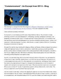 “Commencement”: an Excerpt from DIY U - Blog