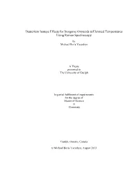 Deuterium Isotope Effects for Inorganic Oxyacids at Elevated Temperatures Using Raman Spectroscopy