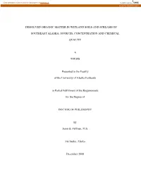 Dissolved Organic Matter in Wetland Soils and Streams Of