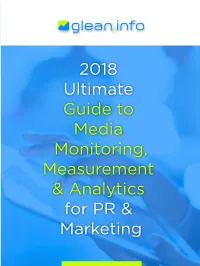 Guide to Media Monitoring, Measurement & Analytics
