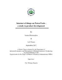 Internet of Things on Powertools - a Study in Product Development