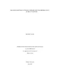RELATIONS BETWEEN OTTOMAN CORSAIRS and the IMPERIAL NAVY in the 16Th CENTURY