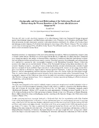 Stratigraphic and Structural Relationships of the Ordovician