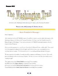 &lt; 1 ~ State President's Message ~