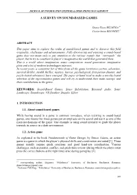 A Survey on Sound-Based Games