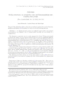Addendum Median Structures on Asymptotic Cones and Homomorphisms Into Mapping Class Groups