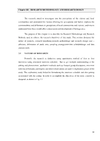 Chapter III : RESEARCH METHODOLOGY and RESEARCH DESIGN
