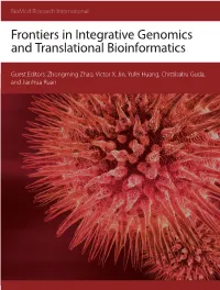 Frontiers in Integrative Genomics and Translational Bioinformatics