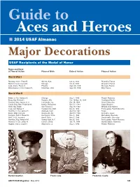 Guide to Aces and Heroes ■ 2014 USAF Almanac Major Decorations