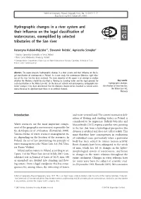 Hydrographic Changes in a River System And