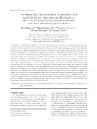 Polyamine Distribution Profiles in Unicellular and Multicellular Red Algae