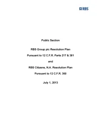 RBS Resolution Plan