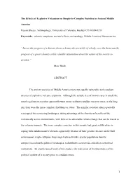 The Effects of Explosive Volcanism on Simple-To-Complex Societies in Ancient Middle