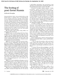 The Looting of Post-Soviet Russia