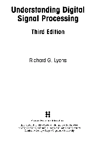 Understanding Digital Signal Processing Third Edition