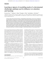 A Modeling Study of a Decremental Cholinergic Pathway and Its Influence on Attention and Learning