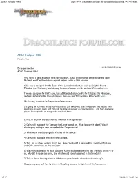 AD&D Designer Q&A!