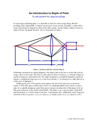 An Introduction to Depth of Field by Jeff Conrad for the Large Format Page