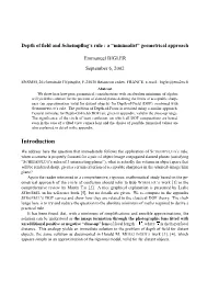 Depth of Field and Scheimpflug's Rule