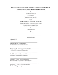 Design Guidelines for the Use of Curbs and Curb/Guardrail