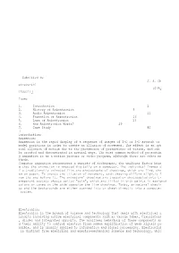 Submitted by J. S. Ch Akravarthi (07BQ 1A0421) Index 1. Introduction 2 2. History of Animatronics 5 3. Audio Animatronics 11 4