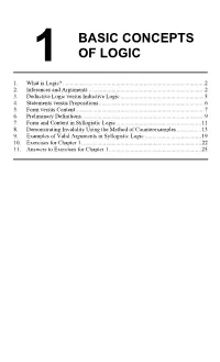 Basic Concepts of Logic