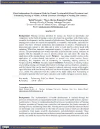 Client Independence Development Model in Wound