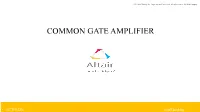 Common Gate Amplifier