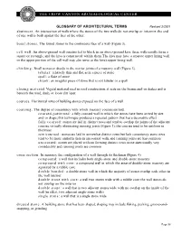 GLOSSARY of ARCHITECTURAL TERMS Revised 2/2001 Abutment
