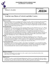 Loop the Loop: Physics of Vertical Loop Roller Coasters