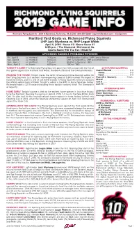 Richmond Flying Squirrels Game Notes