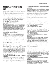 Software Engineering (SE) 1