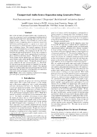 Unsupervised Audio Source Separation Using Generative Priors