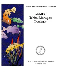 Habitat Managers Database