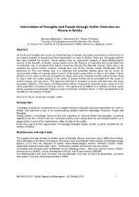 Interrelation of Droughts and Floods Through Outlier Detection on Rivers in Serbia