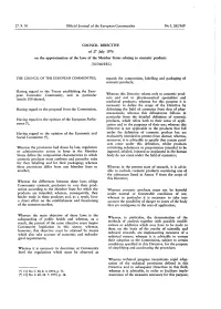 On the Approximation of the Laws of the Member States Relating to Cosmetic Products (76/768/EEC )