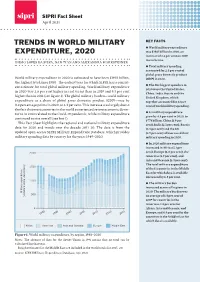 Trends in World Military Expenditure, 2020 3