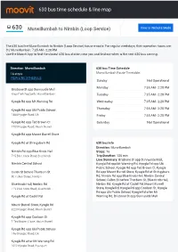 630 Bus Time Schedule & Line Route