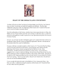 Feast of the Immaculate Conception